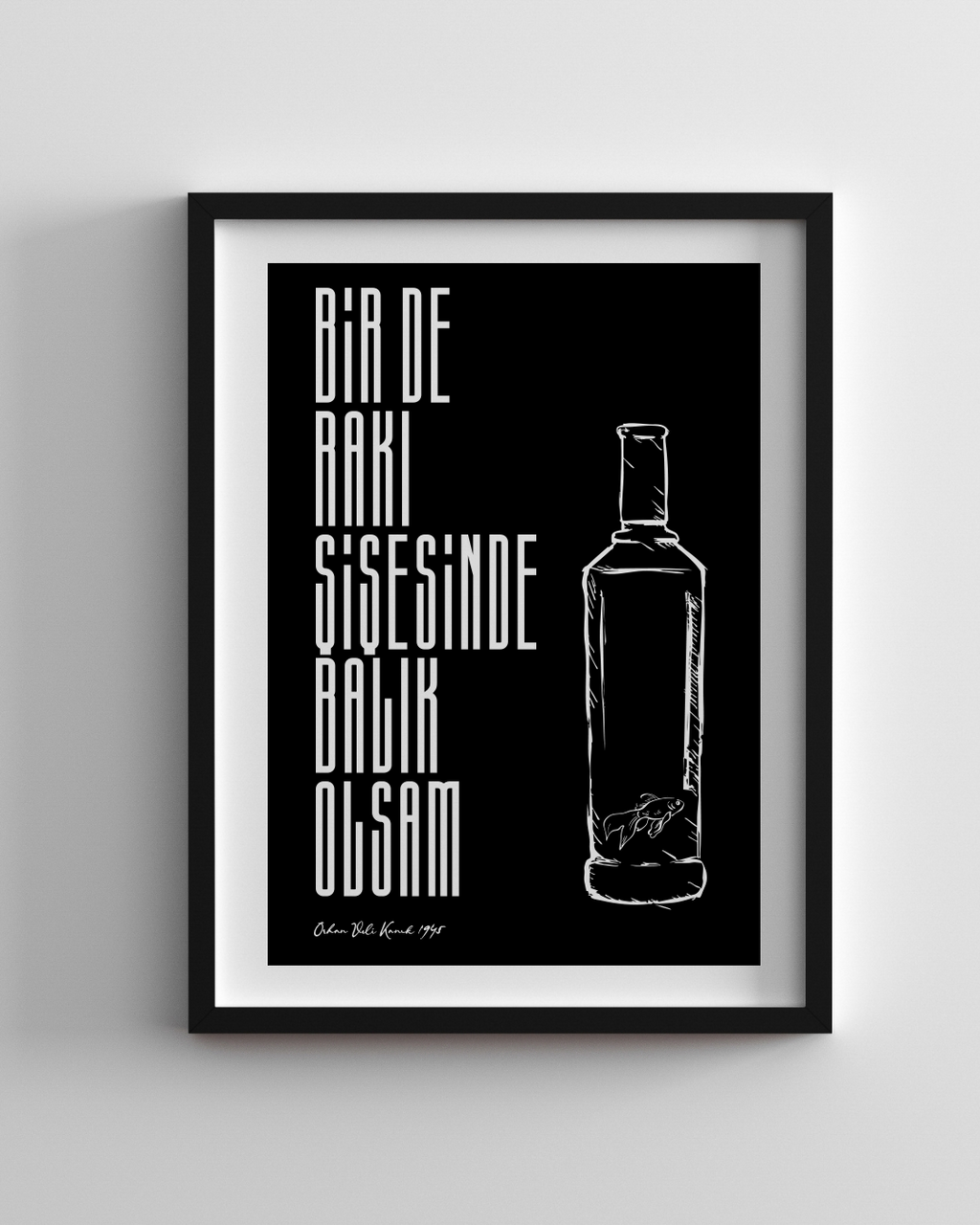 Bir de rakı şişesinde balık olsam (Dark)